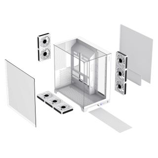 water cooled pc case | Infinity Plus WH White Mid Tower ATX PC csase