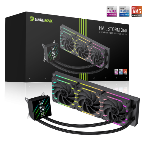 HAILSTORM 360 BK CPU Liquid Cooler