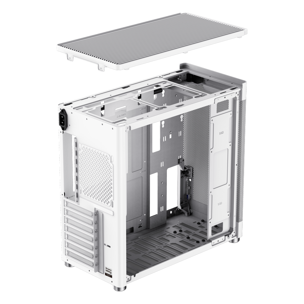 Meshbox GameMax MeshBox PRO ATX Chassis Mid Tower ATX Gaming PC Case with ARGB ...
