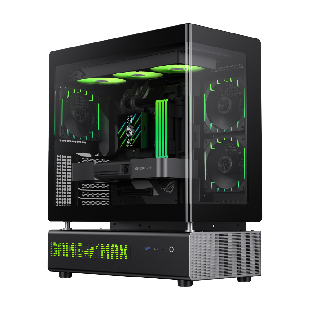 Dual Chamber PC Case | Next-Gen Cooling & Cable Management | GAMEMAX